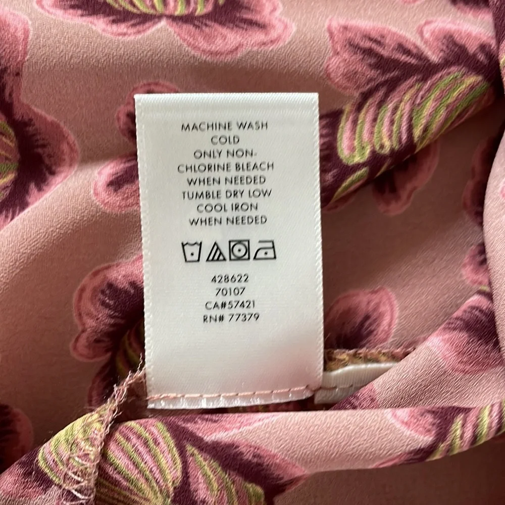 Ann Taylor Rose Floral Ruffle Blouse - Picture 5 of 5